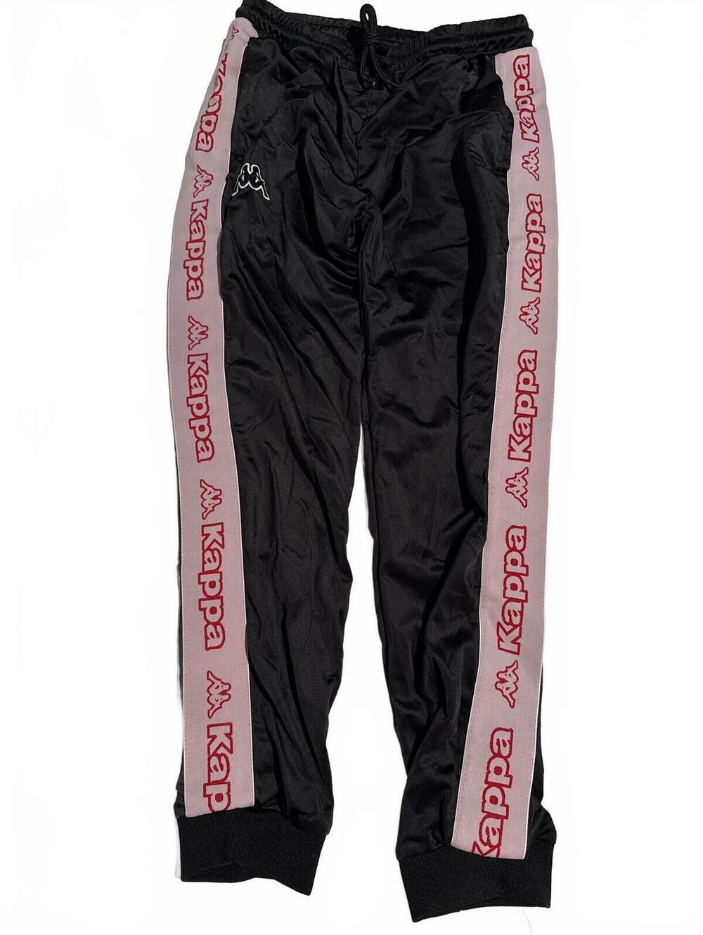 Kappa Black Track Pants - Kids 12 Year